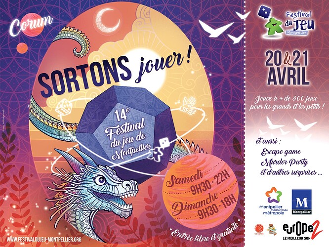 Affiche web Festival du Jeu Montpellier
